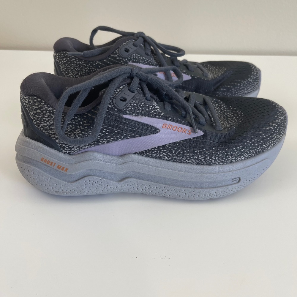 Brooks Ghost Max Running Shoes Womens 6 Black Grey 1204201B005 Max Cushion